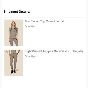 Mandala Macchiato Scrub Top (medium) and Bottoms (large)